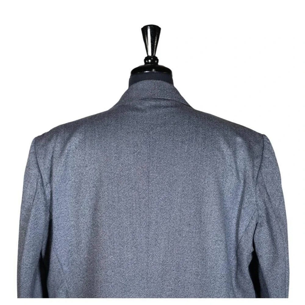 Mens Blazer Blue Wool Twill Dress Formal Suit Jacket Wedding Sport Coat 48R